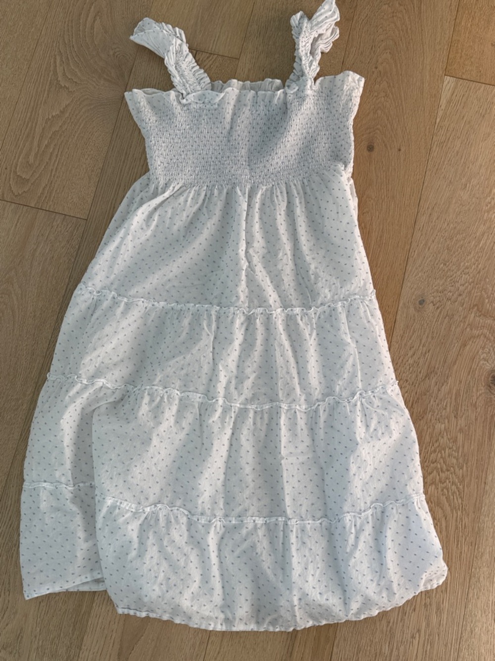 Hill House Home Ellie Nap Dress, pale blue and white Swiss dot - Picture 5 of 5